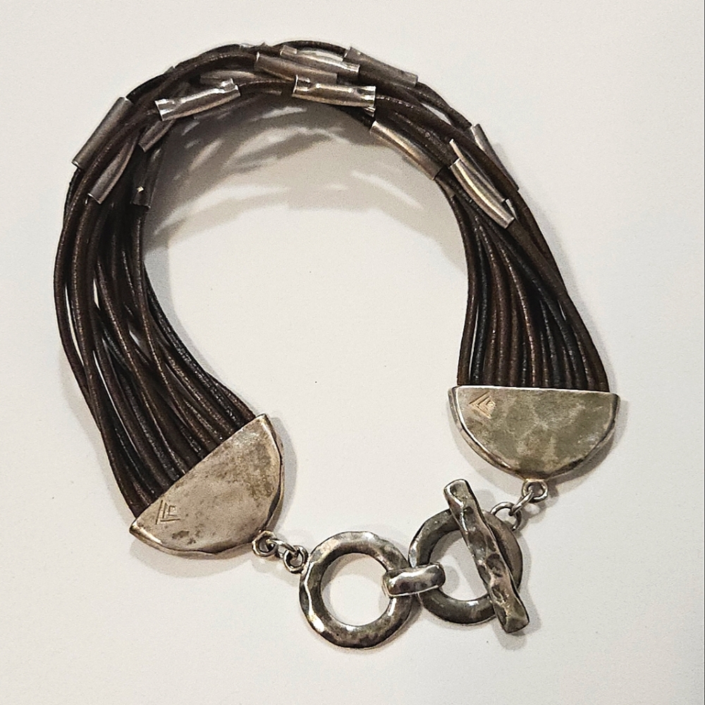 Silpada Sterling Silver and Leather Speed of Light Bracelet B2183 - Picture 4 of 5